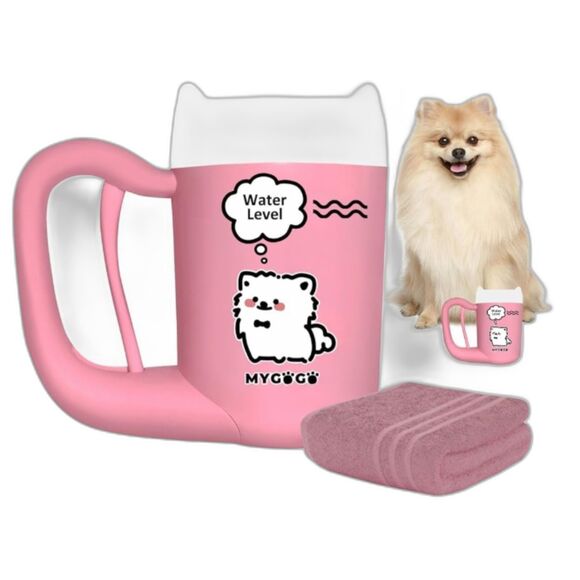 My GoGo Semi-Automatic Paw Cleaner for Small Dog Breeds- Pink - Picture 1 of 5